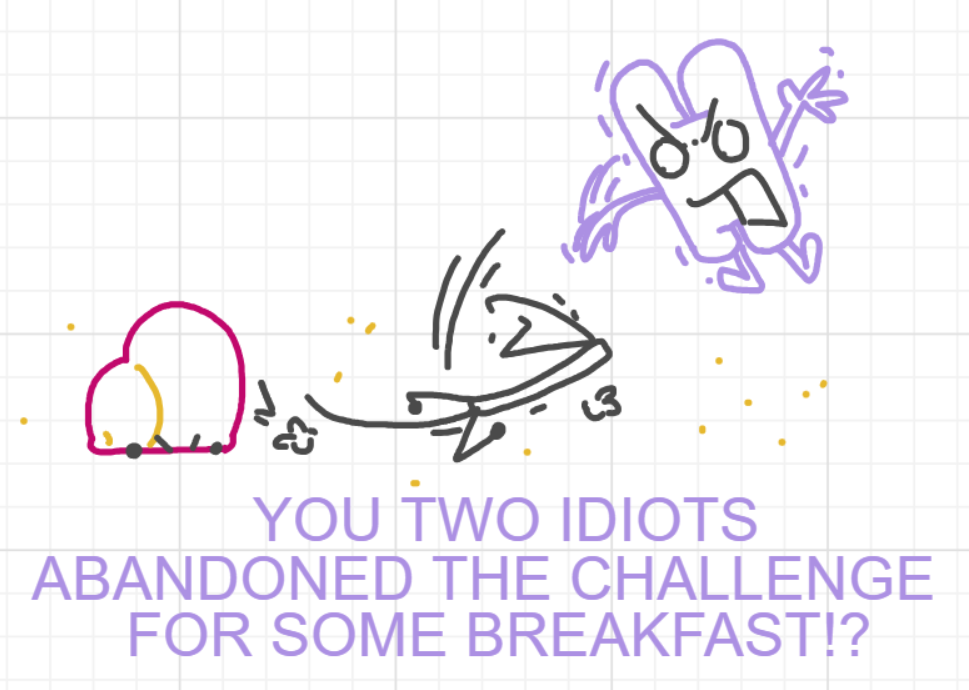 A panel from What's The Point, episode five of the Board Boards object show by Furretwalk/WalkingFurret.